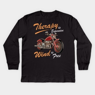Therapy Is Expensive Wind Is Free Kids Long Sleeve T-Shirt